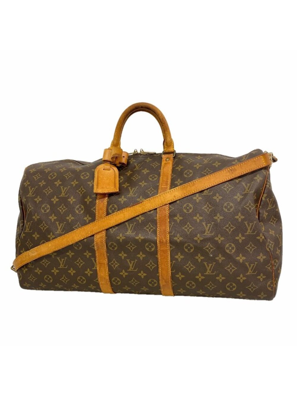 Louis Vuitton Boston Bag Monogram Keepall Bandouliere 55 Brown
